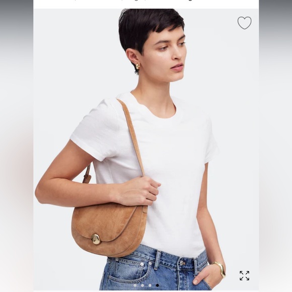 Madewell Dakota Saddle Suede Shoulder Bag in Cumin - Picture 3 of 11